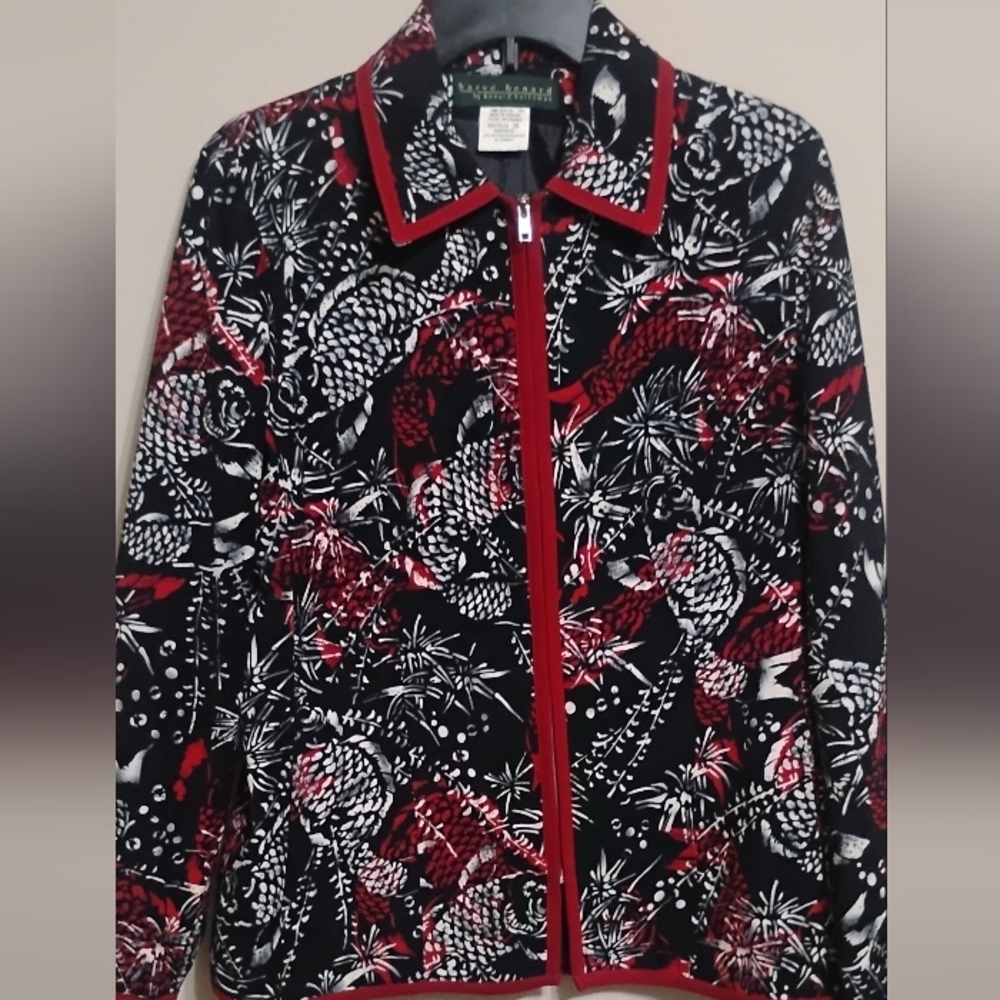 Women's Harve'Benard by Benard Holtzman Multicolor Blazer/Jacket Size: 10